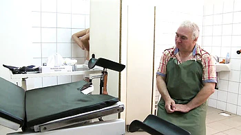 Young Teen Gets Facial from Old Man Gynecologist - Gyno Fetish HD videos