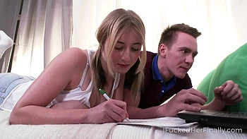 Aria Logan rides a big cock and moans in bed videos