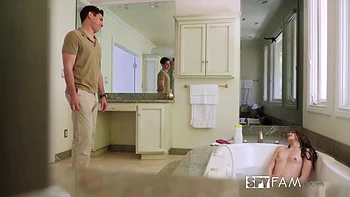 Smokin Sexy Stepsis Gets Caught Masturbating In The Tub & Bangs Her Stepbro videos