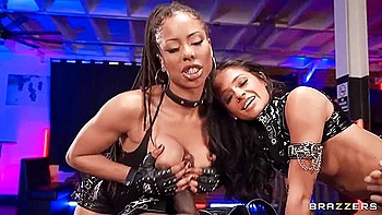 Chocolate God, Ryan Reid And Kira Noir In Share Massive Black Cock videos