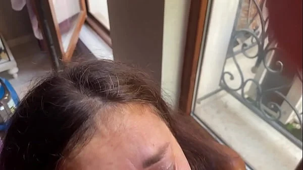 MILF blowjob girl Alina Tumanova sucks on the highway with passing cars videos