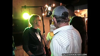 Facialised college student gets fucked from behind at party videos