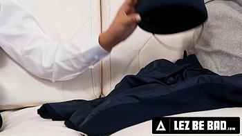 LEZ BE BAD - Flight Attendants Gizelle Blanco Scarlett Alexis Have WILD RAW SEX Between 2 Flights videos