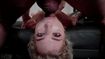 The sexy girl Hyley Winters gags on cock and gets rough fucked videos