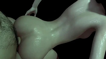 Cute brunette girl loves anal standing up with her hands pulled back : 3D porn videos