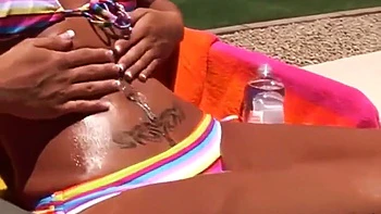 Hot Teen 18+ Bathing Outdoors In The Hot Sun videos