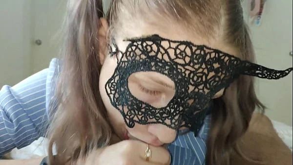 The virgin sucks the dick of the stepbrother so that he does not tell his parents that he fucked her in the ass. videos