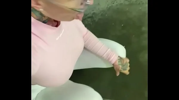 bald tattooed slut squirting in public parking videos