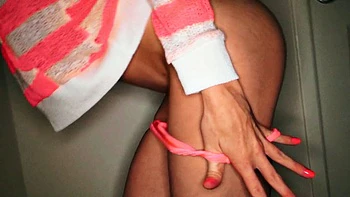 Touching Her Pussy with Socks On videos