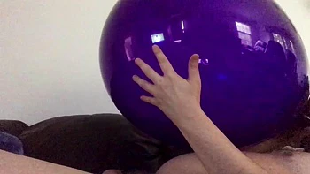 Cumming From Blowing Up A Huge Purple Q24 Balloon: Amateur, Cumshot  Big Dick Porn videos