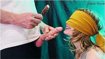 Ice Cream Taste Game. My Stepsister Swallows My Cum- Sheila Moore videos