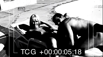 Blonde bitch gets banged in her both holes near the swimming pool videos