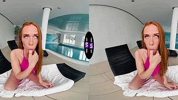 Redhead beauty Holly Molly wanking her pussy in the kitchen videos