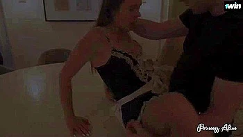 Rough doggystyle with money-shot - insane honey creampied in hotel room! videos