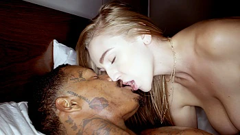 Blonde Kendra Sunderland rides bbc passionately in thong videos