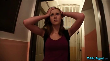 Fake College Inspector Gets Busty Redhead To Pay With Blowjob - Reality videos