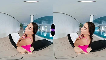 Glam ukrainian teen Vixi Rafi gets naked and masturbates in vr videos