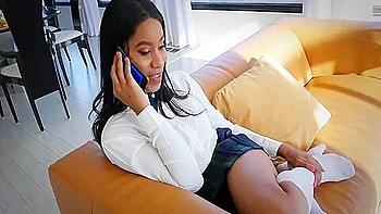Cute Ebony Teen 18+ Sneaks Around Stepdad To Fuck videos