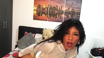 Brunette masturbates with two big dildos by TatiMartin: Amateur, Masturbation  Latina Porn videos