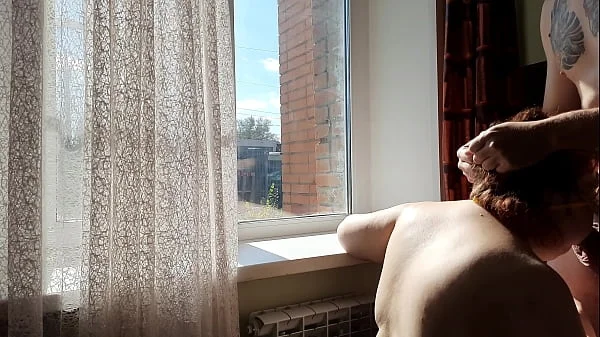 Fuck my chubby wife in front of the window so anyone on the street could saw her big bouncing tits videos
