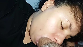 Balls Of Spit, She Licked The Cuckolds Cock So Hard Until Her Spit Drips videos