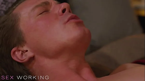 DEVIANTE - Redhead MILF sex worker escort with pale big tits and mom ass massages her client with oil before a slow blowjob and full raw sex riding him to orgasm and letting him blow his load over her face in german hotel room videos