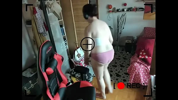 Italian stepmother hides a big cock under her panties. Do you want to spy on her too? videos