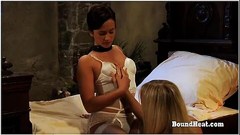 Disappeared On Arrival: Sub Lesbian Slave Kneeling In Front Of Mistress videos