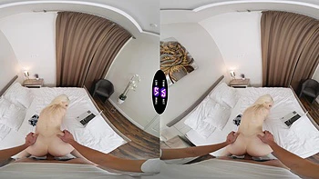 Blonde teen riding cock in reverse cowgirl in vr videos