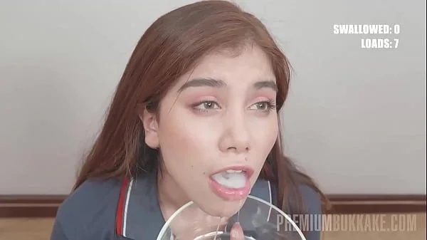 PremiumBukkake - Marina Gold swallows 73 huge mouthful cumshots videos