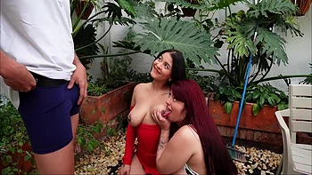 We Fuck The Gardener With Our Friend While Our Husbands Repair The Car videos