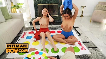 Hot and wet threeway sex with besties Hailey Rose and Lulu Chu ft. Hailey Rose And Max Fills: Porn videos