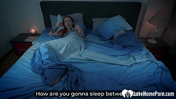 Sharing a bed with stepsister ends with sex videos