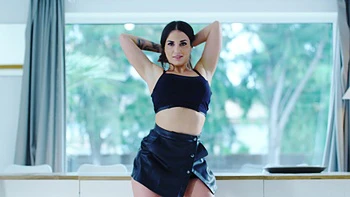 Medusa fucks with a young man, showcasing her trimmed pussy and big tits. videos