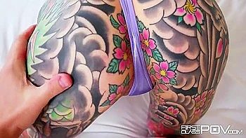 Inked Teen 18+ Freak With Fabulous Ass Gets Pounded In Pov videos