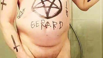 Satan slave poses his own shit feet videos