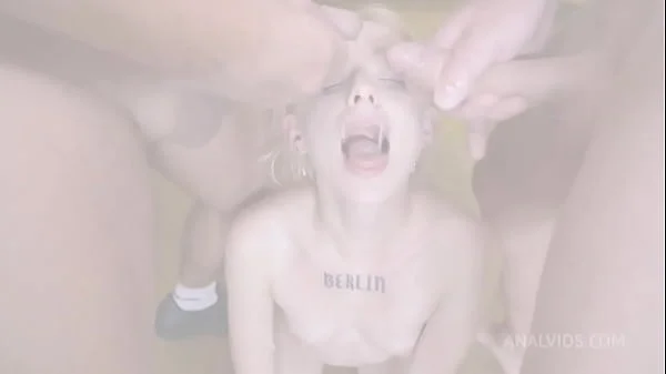 Triple Penetration with skinny Berlin! GangBang 7on1 videos