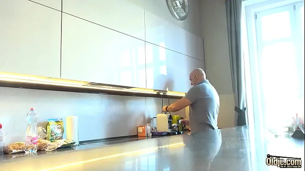 Busty teen gets hard pussy fucked by horny grandpa videos