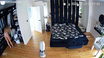 IPCAM - Hot Blonde European In White Thong Getting Dressed videos