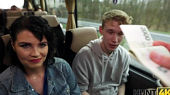 Charlie Dean and Federika in a wild bus ride with a stunning view videos