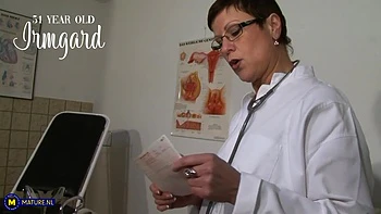 Irmgard Is A German Cougar Gynecologist Who Takes Her Expertise On Herself To Get An Orgasm videos