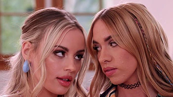 Two cute girls Khloe Kapri and Anna Claire Clouds have a great time together, full of passion. videos