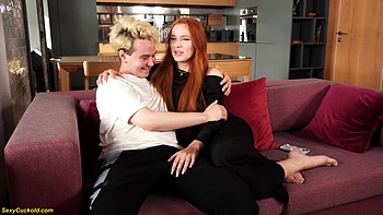 Rough Cuckold Becomes Her First DP Sex videos