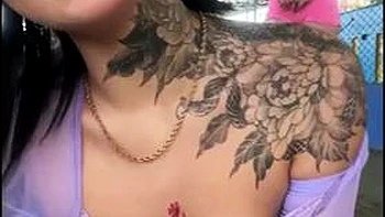 Naughty Latinas Flash Tits in Public - Before Lesbian Threesome with Dripping Pussies: Porn videos