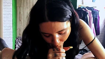 Sultry breezy deep throated my gigantic cock, gave me a hot videos