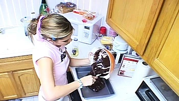 Teen topanga solo in kitchen videos