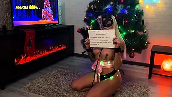 New Year's bondage with a blondie porn model, spanking her videos