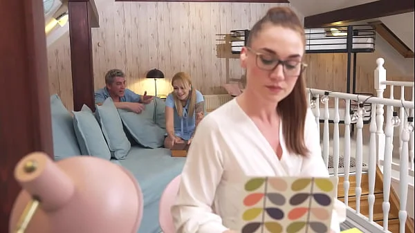 Fake Hostel - Mormon girl with tight wet pussy and big heavy tits gives in to her sexual urges and sneaky fucks a thick cock in front of her big protective until she orgasms and watches cum spray onto her massive boobs videos