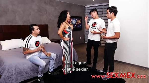 Busty stepmother seduced by stepson and two friends videos