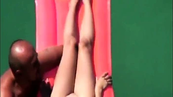 My nudist niece Emma floating in the sea (voyeur) videos